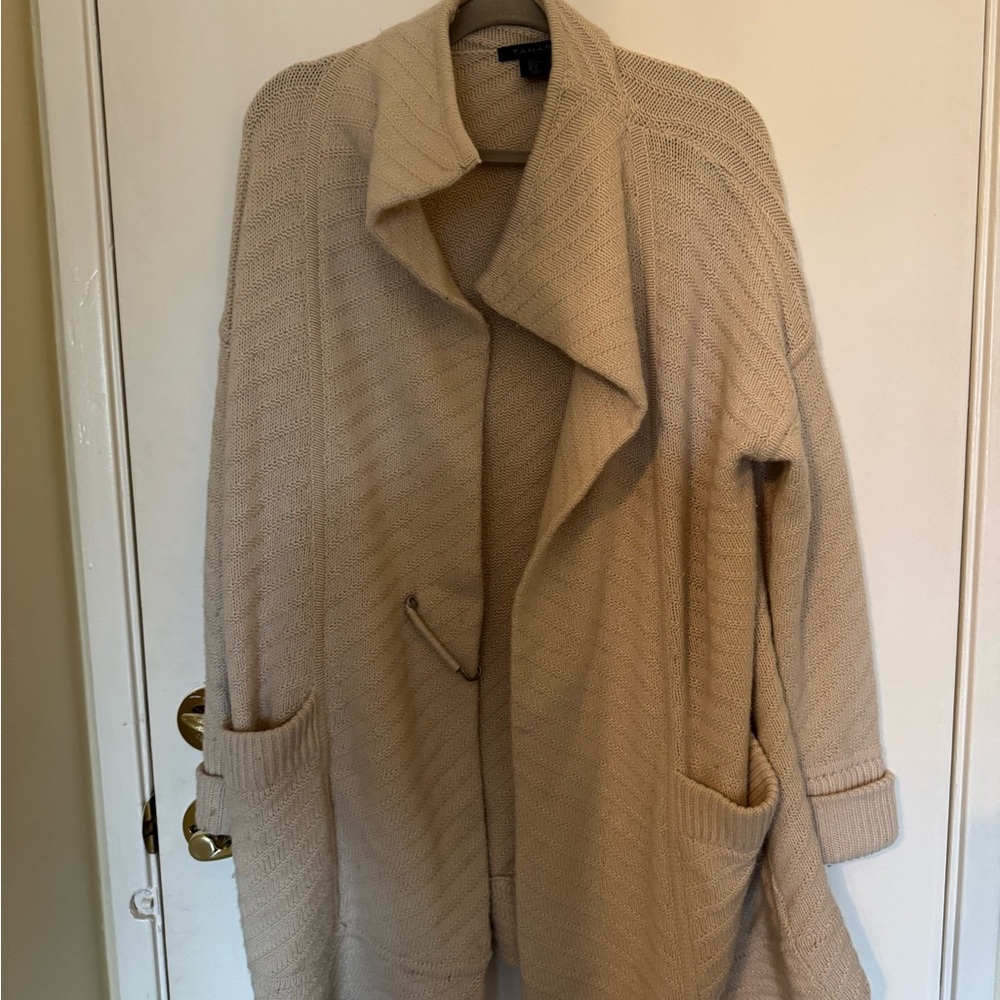 Tahari Cream Cardigan Sweater